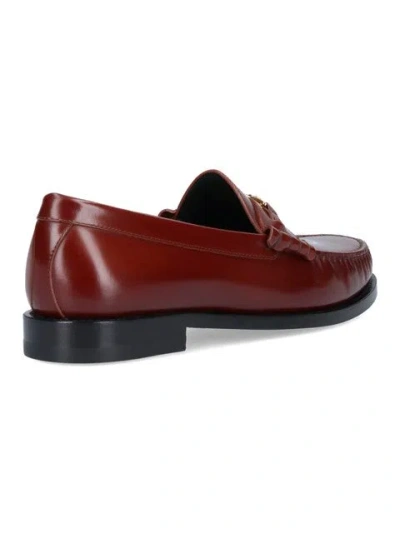 Celine Luco Triomphe Loafer Shoes In Brown