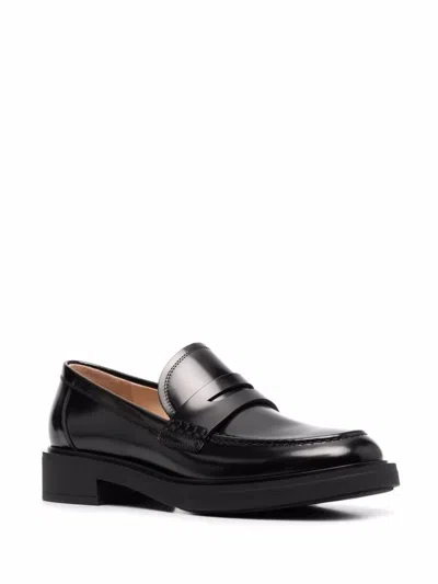 Gianvito Rossi Harris Penny Loafers In Black