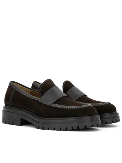 Gianvito Rossi Paul Loafers In Brown