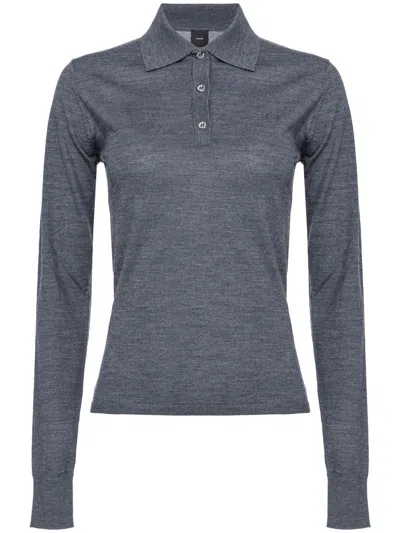 Shop Pinko Fortified Polo Clothing In Grey