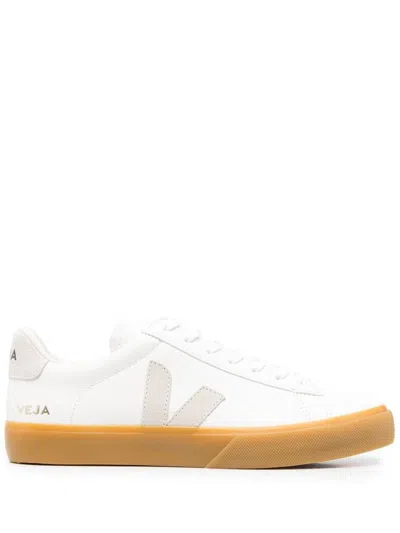 Veja Campo Chtomefree Leather Sneakers In Extra White Natural Natural