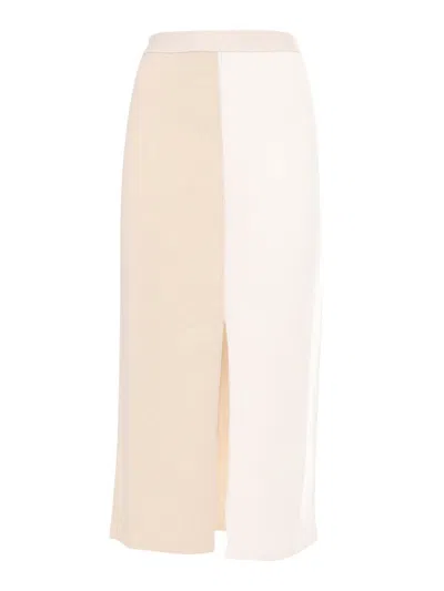 Lorena Antoniazzi Knit Skirt In Beige