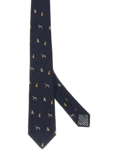 Shop Paul Smith Silk Blend Tie In Blue