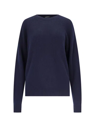 Canessa Basic Sweater In Blue Cashmere Navy Tones In Blue