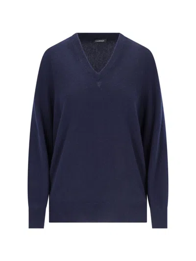 Canessa V-neck Sweater In Blue Cashmere Navy In Blue