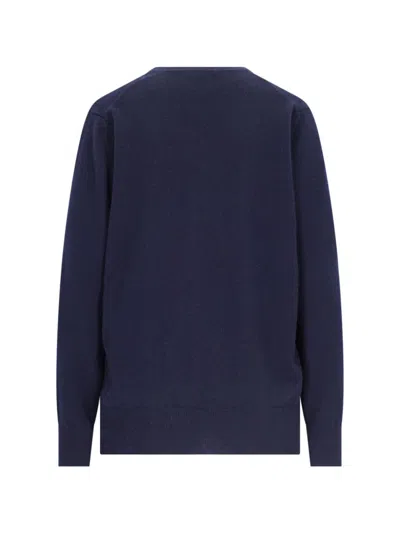 Canessa V-neck Sweater In Blue Cashmere Navy In Blue