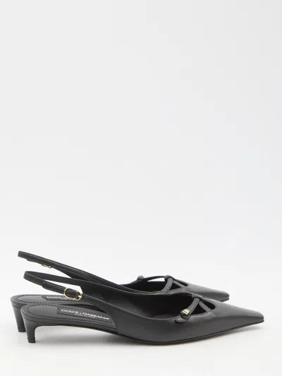Dolce & Gabbana Slingback Seta In Black