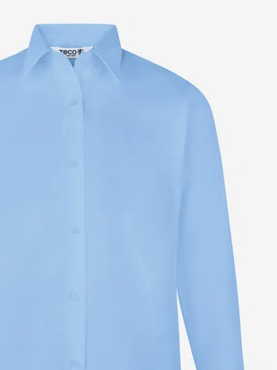 Zeco Schoolwear Girls School Long Sleeve Blouse Twin Pack In Blue