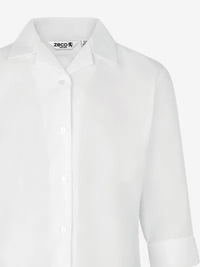 Zeco Schoolwear Zeco Girls School Fitted 3/4 Sleeve Non Iron Blouse Twin Pack In White