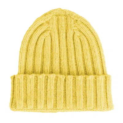 Made In Italy Yellow Cashmere Hats & Cap