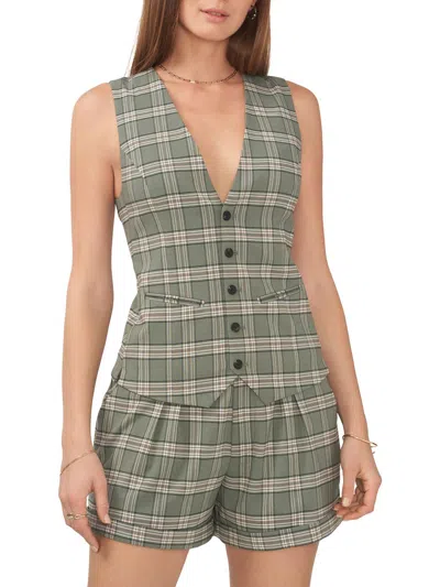 1.state Plaid Roll Cuff Shorts In Multi