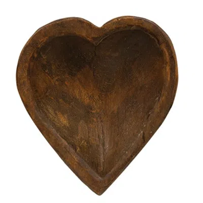 Homegifo Carved Wood Sweet Heart Dough Bowl