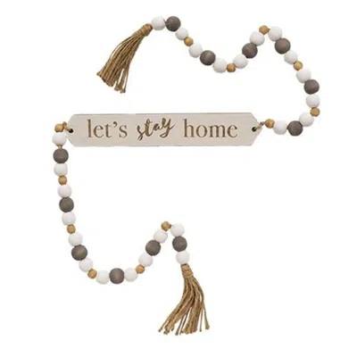 Homegifo *let's Stay Home Beaded Banner