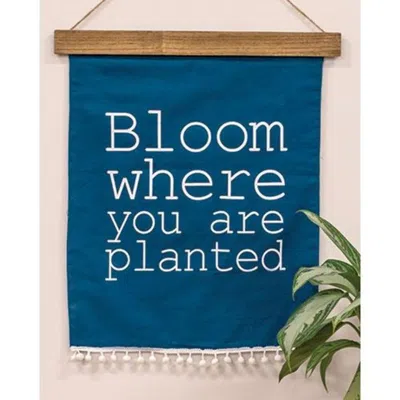Homegifo *bloom Where You Are Planted Fabric Wall Hanging