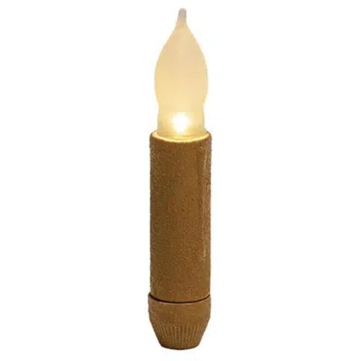Homegifo Textured 4" Led Timer Taper Mustard
