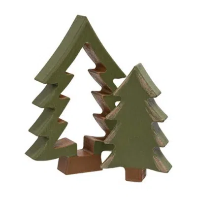 Homegifo 2/set Wooden Christmas Tree Cutout Set