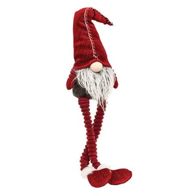 Homegifo Dangle Leg Red Sparkle Seam Gnome