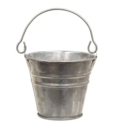Homegifo Galvanized Metal Bucket 3" Dia X 2.75"h