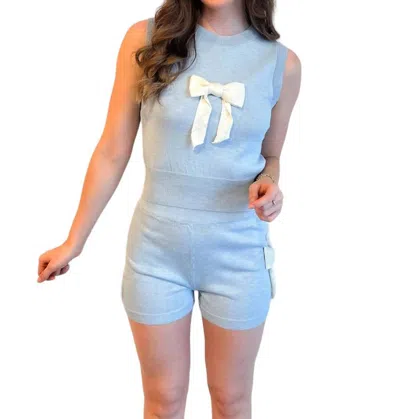 Lalavon Bows And Blues Shorts In Blue