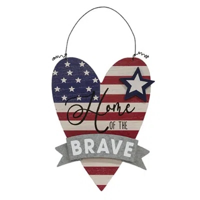 Homegifo Home Of The Brave Heart Wooden Hanger