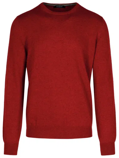 Gran Sasso Man Sweater Brick Size 38 Cashmere In Red