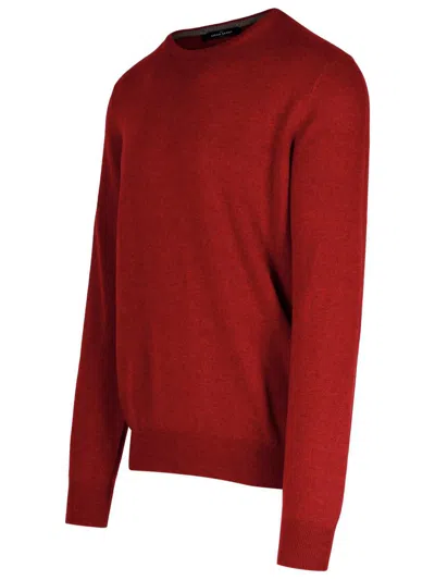 Gran Sasso Man Sweater Brick Size 38 Cashmere In Red