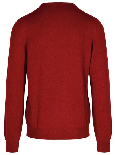 Gran Sasso Man Sweater Brick Size 38 Cashmere In Red