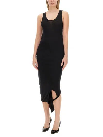 Shop Helmut Lang Convertible Camisole Dress In Black