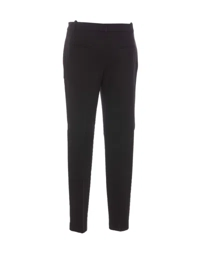 Shop Pinko Bello Stretch Viscose Trousers In Black