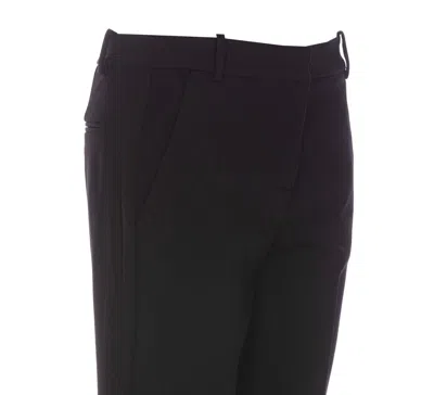Pinko Bello Cigarette Pants In Milano Stitch In Black