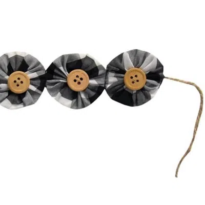 Homegifo *black & White Buffalo Check Yo-yo Garland