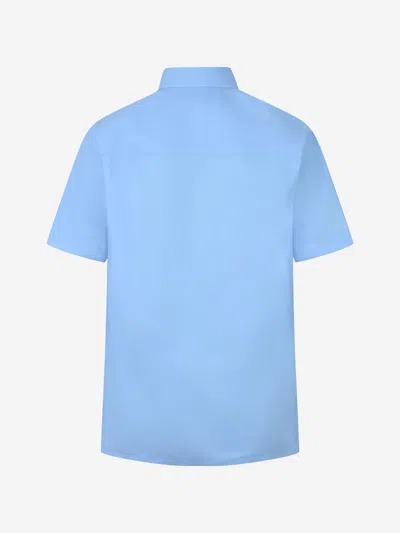 Zeco Schoolwear Boys School Short Sleeve Shirt Twin Pack In Blue