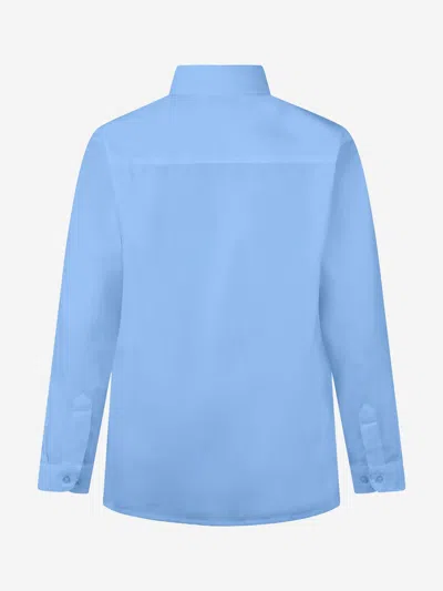 Zeco Schoolwear Boys School Long Sleeve Shirt Twin Pack In Blue