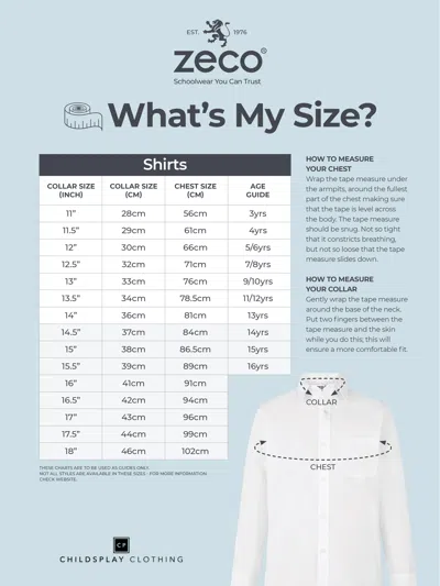 Zeco Schoolwear Boys School Long Sleeve Shirt Twin Pack In Blue