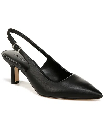 Vince Devi Smooth Leather Slingback Pumps In Black