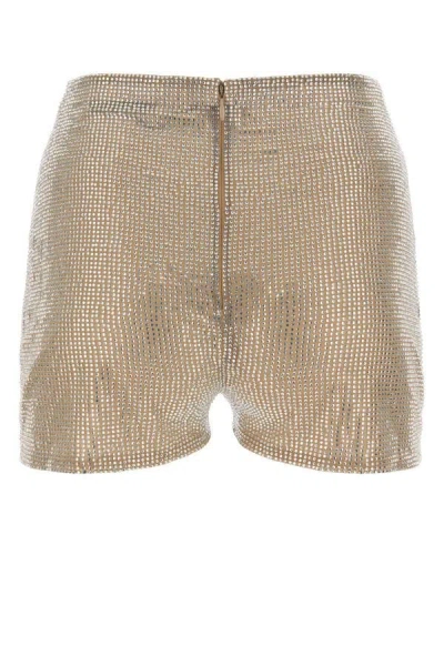 Giuseppe Di Morabito Silver Embellished Mesh Shorts In Multicolor