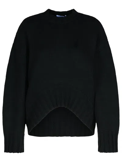 Attico Black Oversize Sweater In Wool And Cashmere Woman In Black