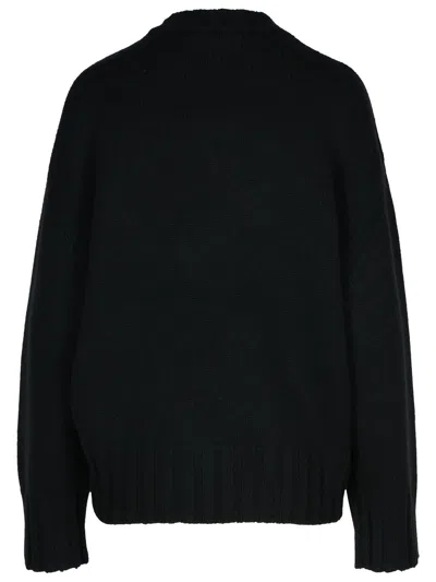 Attico Black Oversize Sweater In Wool And Cashmere Woman In Black