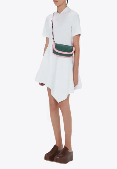 Shop Jw Anderson Asymmetric Mini Polo Dress In White