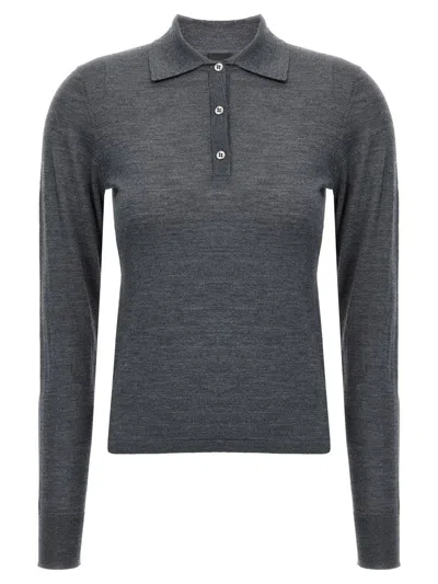 Shop Pinko 'liquoroso' Polo Shirt In Gray