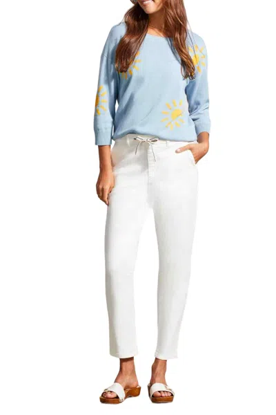 Tribal Audrey Tapered Jogger In White In White