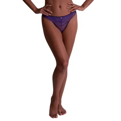 Aubade Illusion Fave Tanga Panties In Ultra Violet In Multi