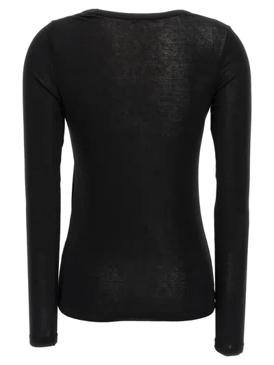 Agolde Scoop-neck Lyocell-blend Jumper In Black