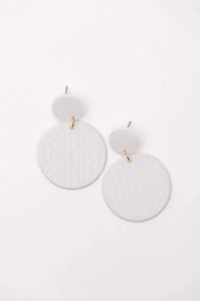 123 Amore Women's Falling Petals Earrings In Cream In White