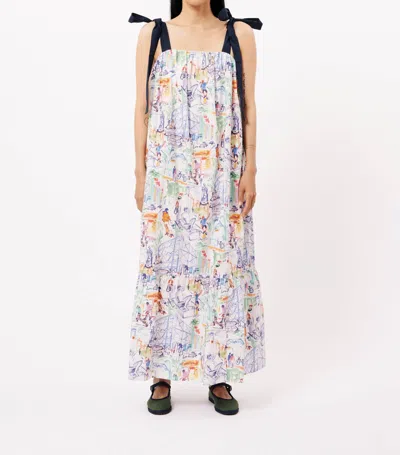 Frnch Cylia Picnic Dress In French Area In Multi