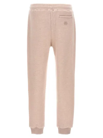 Etro Wool Joggers Elastic Waistband In Beige
