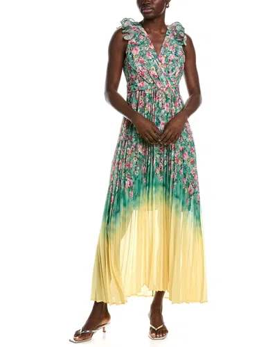 Beulah Floral Maxi Dress In Green