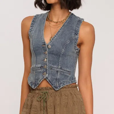 Heartloom Denny Vest In Denim In Multi