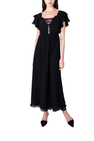 Julie De Libran X Eres Rose Dress In Black