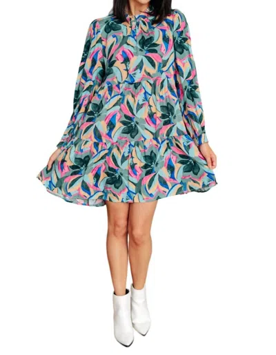 Jodifl Thrill Of It All Floral Dress In Green In Green